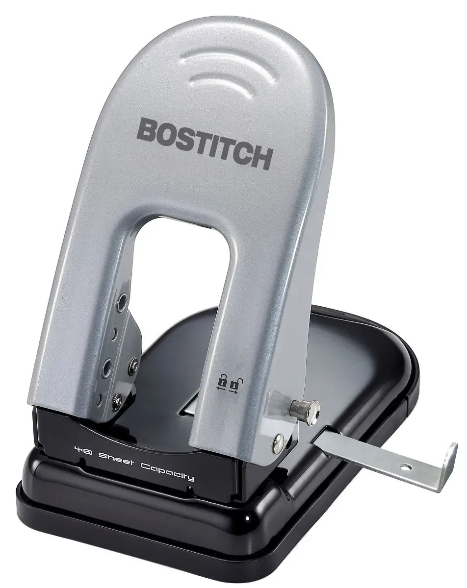 Bostitch Office 2340 Silver Black 2-Hole Punch